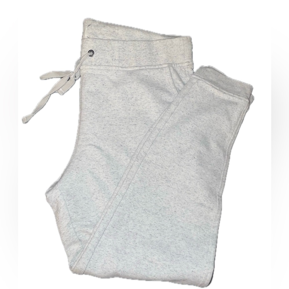 Lou & Grey Crop Jogger Sweatpants Light Heather Gray Medium Athleisure Sporty